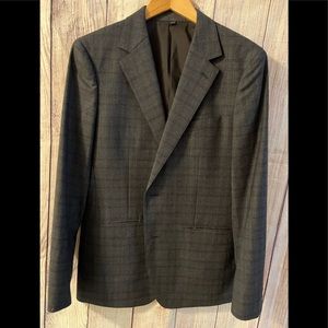 Bonobos Men's Gray Plaid Wool Blazer